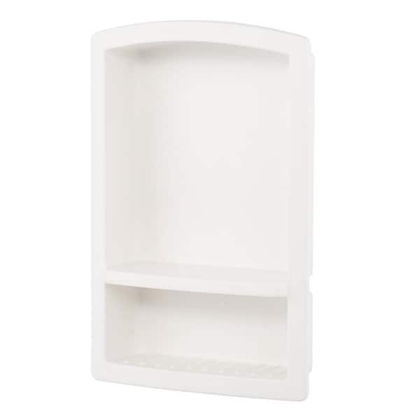 Recessed Solid Surface Soap Dish in White Recessed Solid Surface Soap Dish in White
