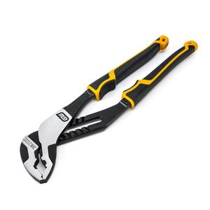 Pitbull K9 12 in. V-Jaw Tongue and Groove Dual Material Grip Pliers With K9 Angle Access Jaws