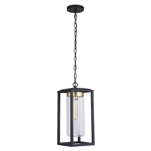 CRAFTMADE Neo 18 in. 1-ight Midnight/Satin Brass Finish Dimmable ...