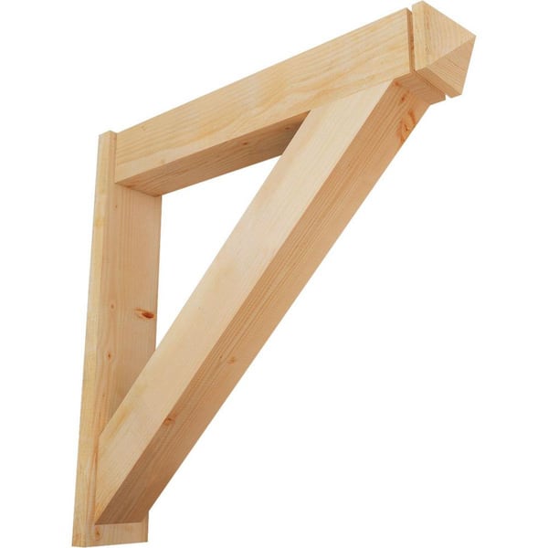 Ekena Millwork 8 in. x 44 in. x 44 in. Douglas Fir Traditional Arts and Crafts Rough Sawn Outlooker