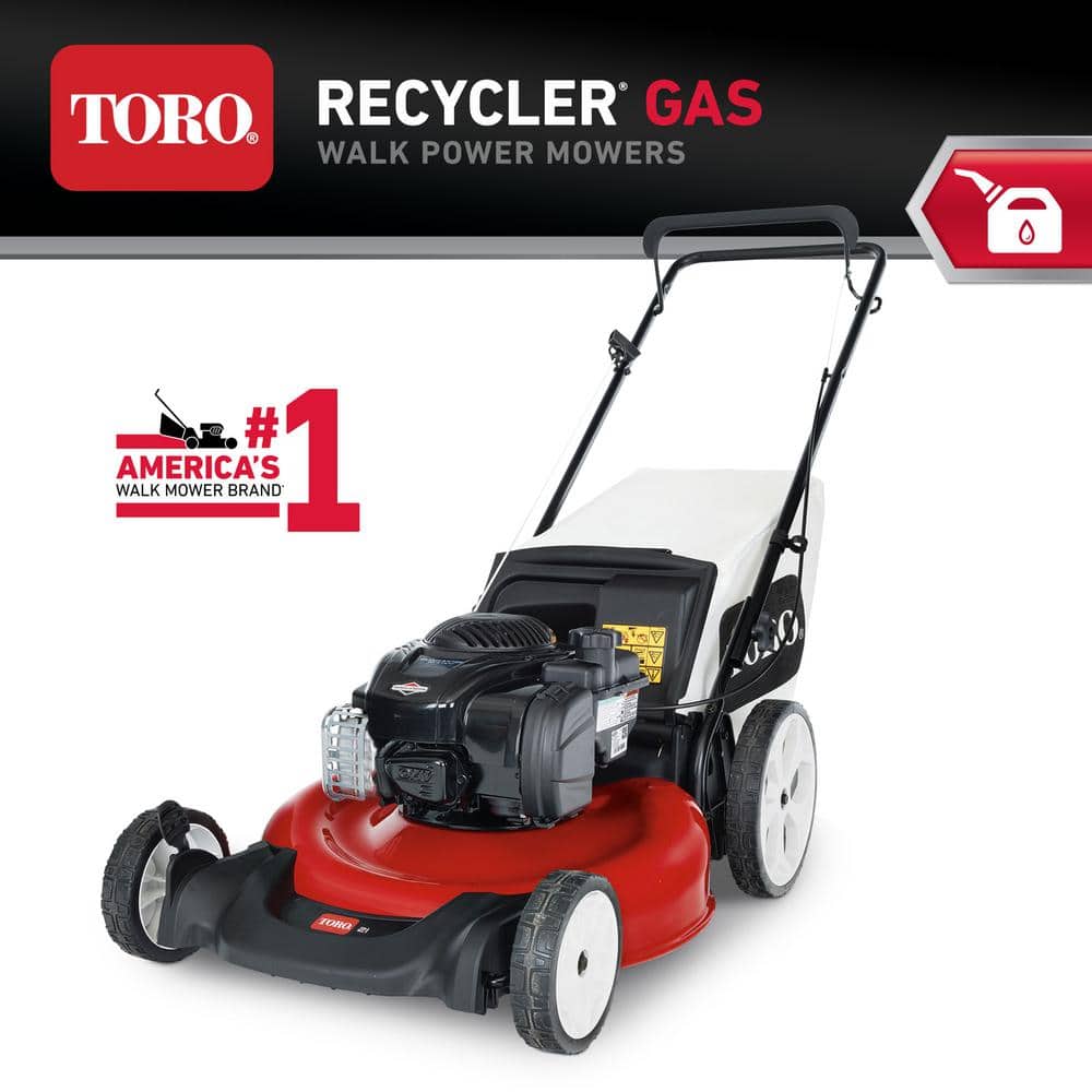 Toro Recycler 21 in. Briggs & Stratton High Wheel Gas Walk Behind Push Lawn  Mower with Bagger 21332 - The Home Depot