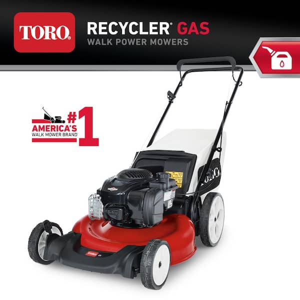 Recycler 21 in. Briggs & Stratton High Wheel Gas Walk Behind Push Lawn  Mower with Bagger