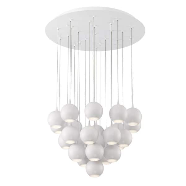Eurofase Patruno Collection 24-Light White LED Chandelier