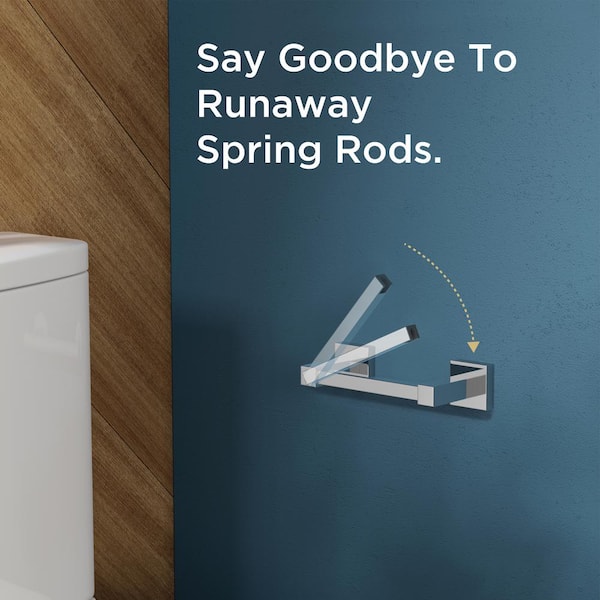 Wall-Mount Pivoting Double Post Toilet Paper Holder in Chrome