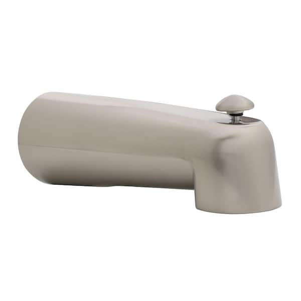 7 in. Extended Reach Wall Mount Tub Spout with Diverter, Satin Nickel