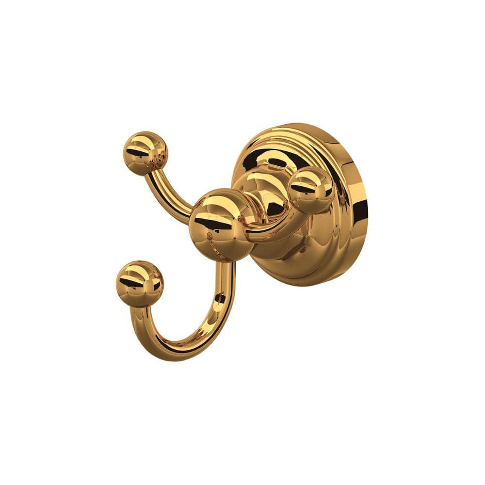 Edwardian Polished Nickel Triple Wall-Mounted Robe Hook