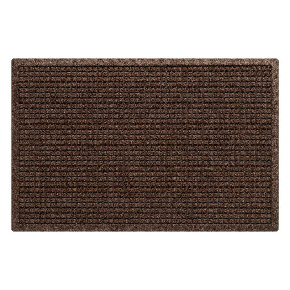 Waterhog Squares 23 in. x 35 in. PET Polyester Indoor Outdoor Door Mat Dark Brown price history on PriceWatchPro