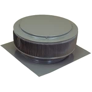 Aura Vent 144 NFA 14 in. Weatherwood Finish Aluminum Roof Turbine Alternative Static Roof Vent with Louver Design