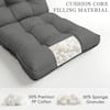 Close-up of the cushion filling material and composition.
