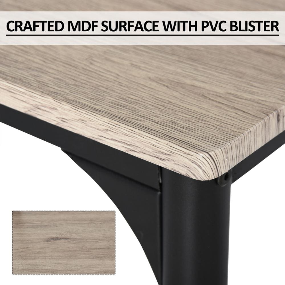 Black and Gray 5-Piece Modern Dining Table Set