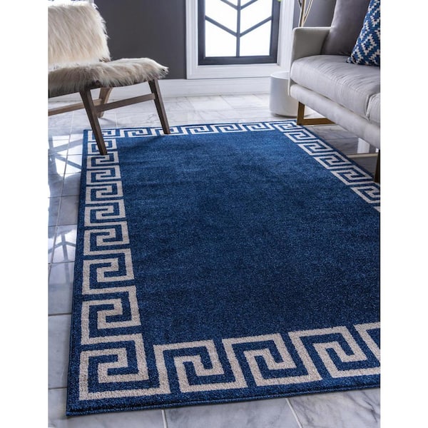 Athens Modern Navy Blue 7' 0 x 10' 0 Area Rug