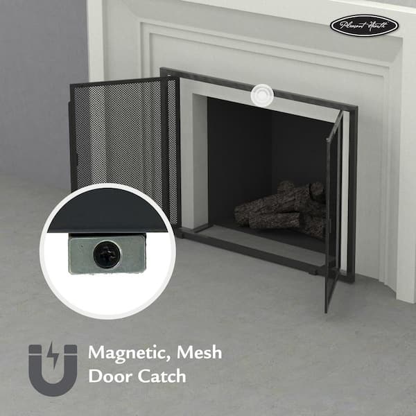Pleasant Hearth Harper 1-Panel Fireplace Screen with Doors FA338S