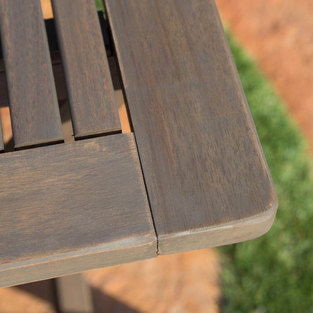Positano Acacia Wood Folding Outdoor Dining Table in Brown