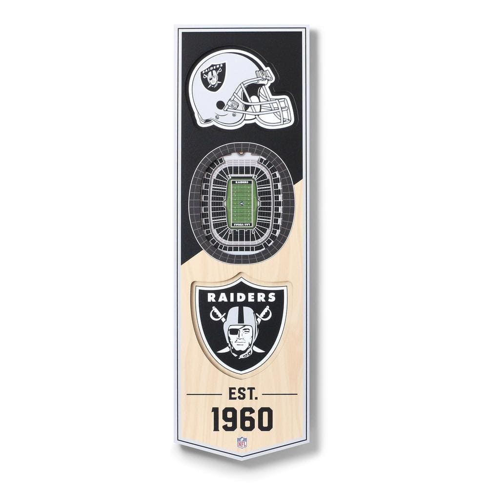 YouTheFan NFL Las Vegas Raiders 3D Stadium Banner-Allegiant Stadium