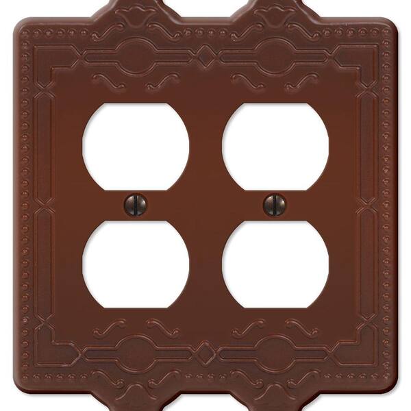 Creative Accents Brown 2-Gang Duplex Outlet Wall Plate