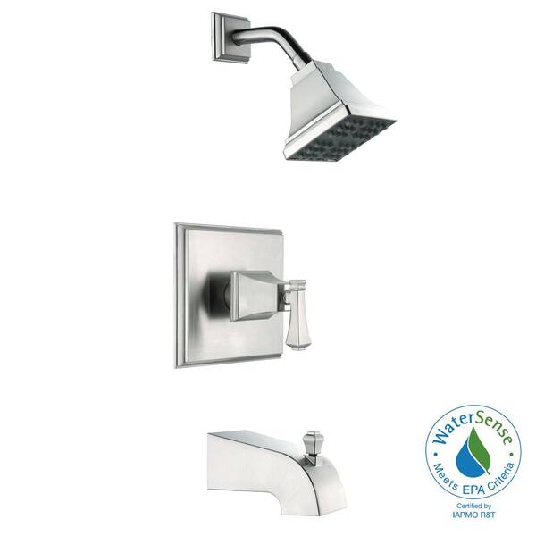 Exhibit Single-Handle 1-Spray Tub and Shower Faucet in Brushed Nickel (Valve Included) Exhibit Single-Handle 1-Spray Tub and Shower Faucet in Brushed Nickel (Valve Included)