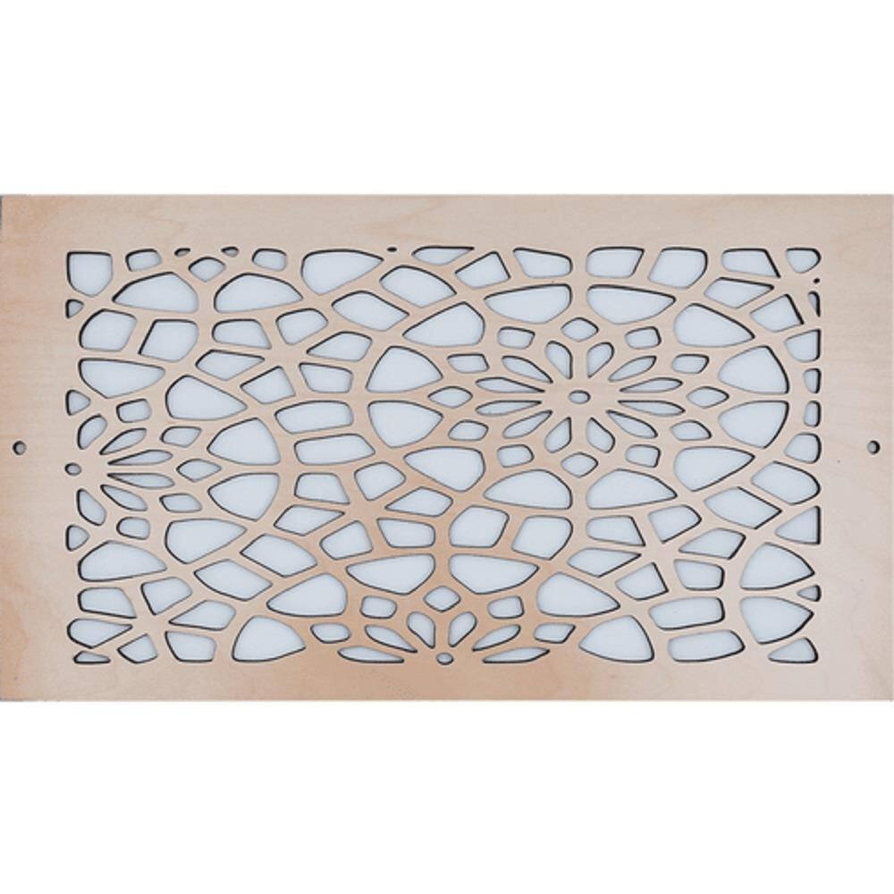 Floral Wood Air Register (4 in. x 8 in.)-Screw-In Wall and Ceiling Vent Cover-Decorative Wooden HVAC Grille price history on PriceWatchPro