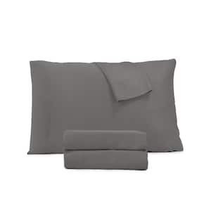 4-Piece Slate Solid Bamboo Queen Sheet Set Incredibly Soft