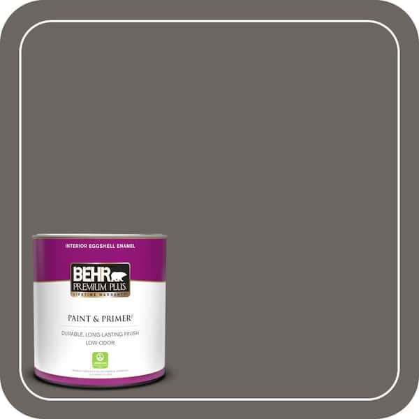 BEHR PREMIUM PLUS 1 qt. #790F-6 Trail Print Eggshell Enamel Low Odor Interior Paint & Primer