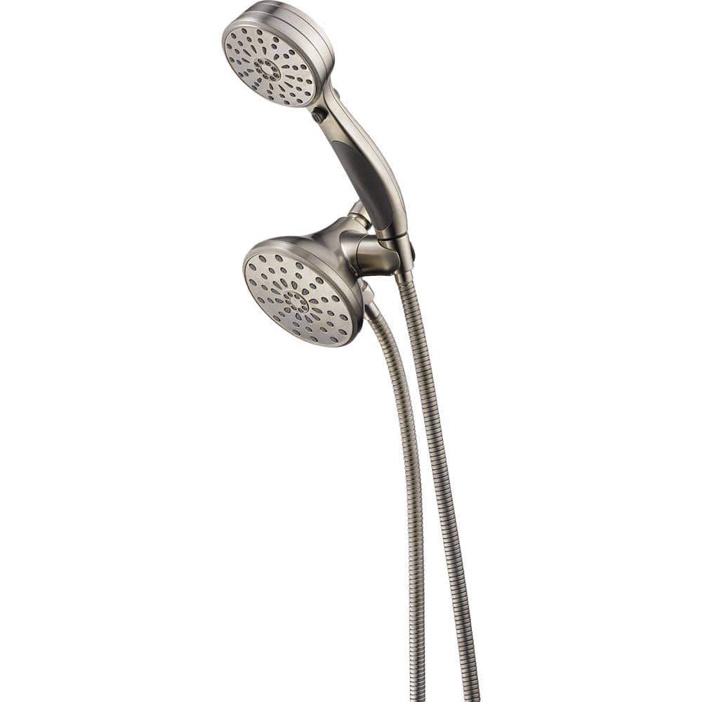 ActivTouch 9-Spray Patterns 1.75 GPM 4.5 in. Wall Mount Dual Shower Heads in Stainless price history on PriceWatchPro