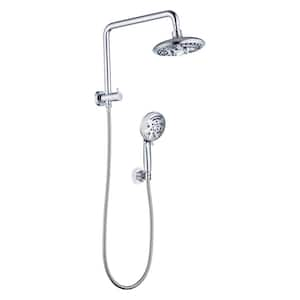 1-Spray Patterns with 2.2 GPM 10 in. Wall Mount Dual Fixed Shower Heads with Rough In-Valve in Chrome