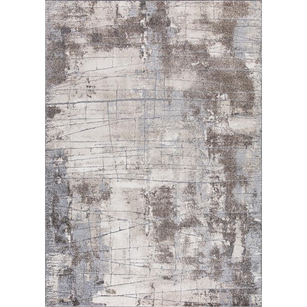Concord Global Trading Ibiza Gray 8 ft. x 10 ft. Abstract Area Rug
