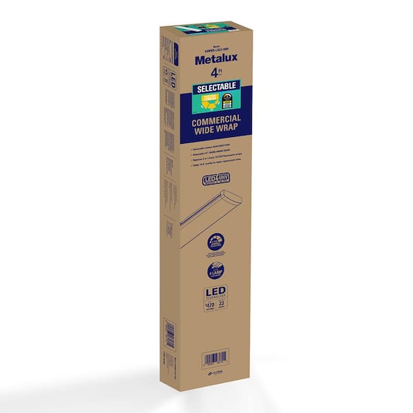 4 ft. Selectable CCT and Lumen 10.5 in. W Commercial Wrap Light