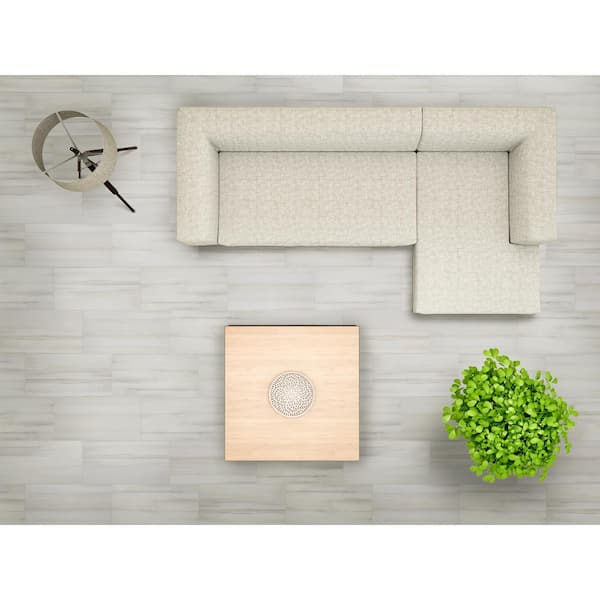 Water Color Bianco 12 in. x 24 in. Matte Porcelain Stone Look Floor and Wall Tile (12 sq. ft./Case)