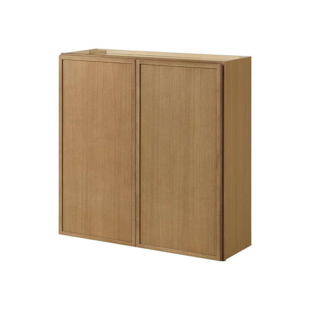 Leyton 36 in. W x 12 in. D x 36 in. H Ready to Assemble Plywood Slim Shaker Wall Kitchen Cabinet in White Oak price history on PriceWatchPro