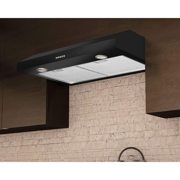 Slim Plus 30 30 in. Under-Cabinet Range Hood in Black