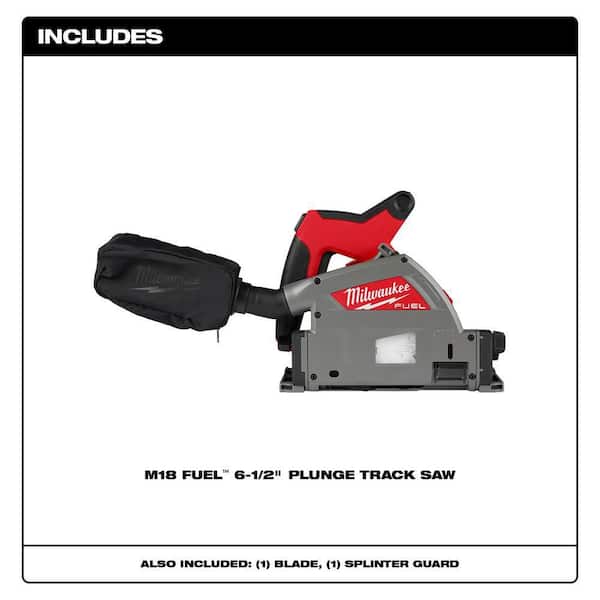 M18 FUEL 18V Lithium-Ion Cordless Brushless 6-1/2 in. Plunge Cut Track Saw w/Jig Saw