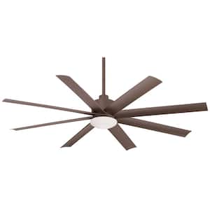 Slipstream 65 in. Integrated LED Indoor/Outdoor Oil Rubbed Bronze Ceiling Fan with Light with Remote Control