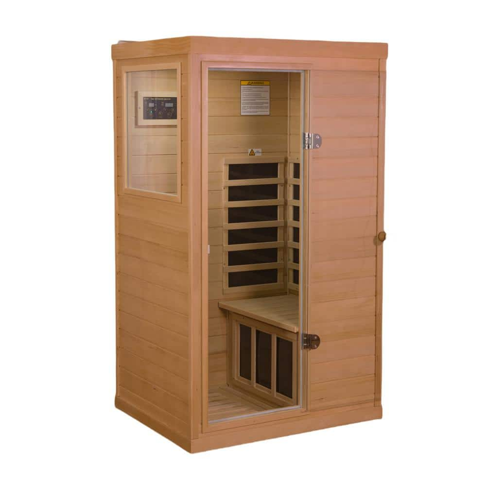 Magic Home 1-Person Mini Left Side Far Infrared Sauna with Carbon ...