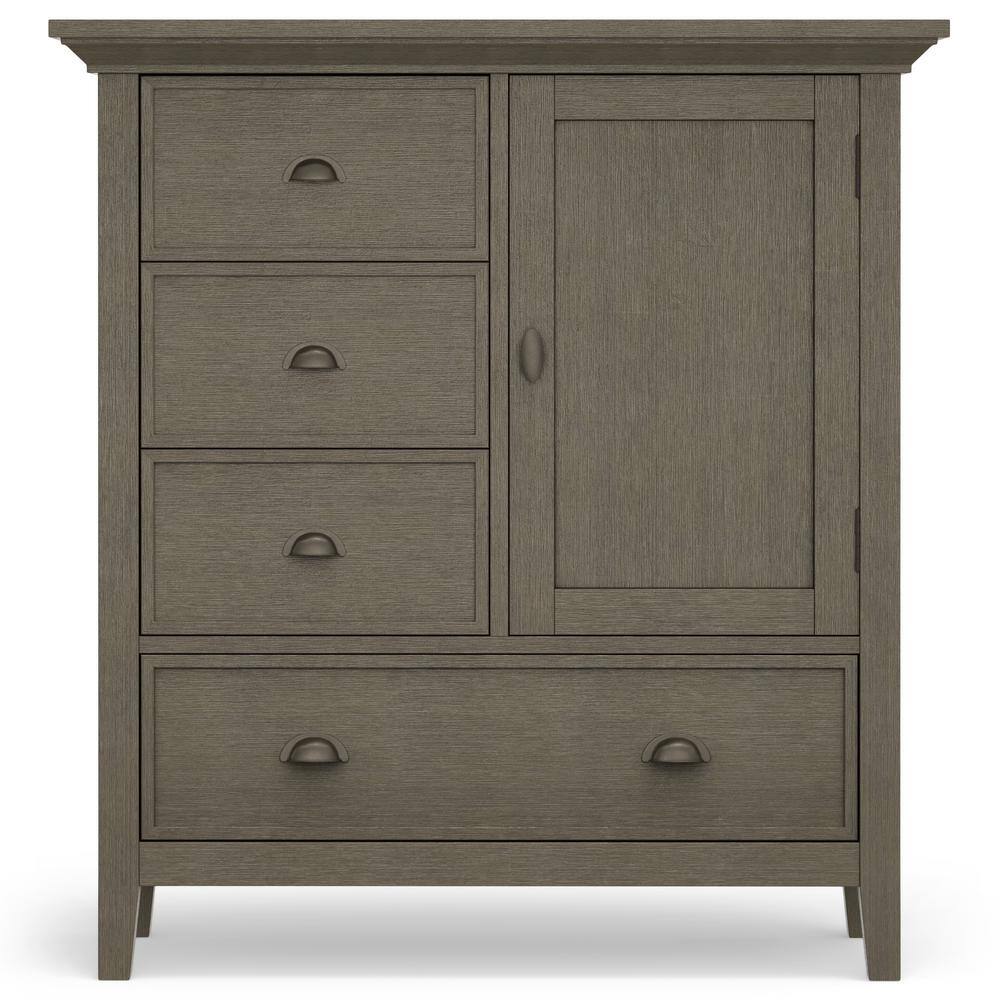Farmhouse Grey Solid Wood Freestanding Office Storage Cabinet