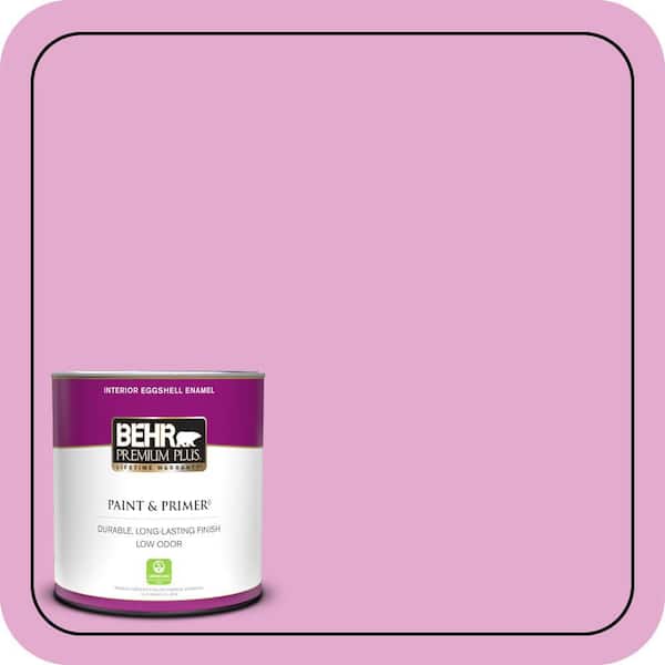 BEHR PREMIUM PLUS 1 qt. #680A-3 Pink Bliss Eggshell Enamel Low Odor Interior Paint & Primer