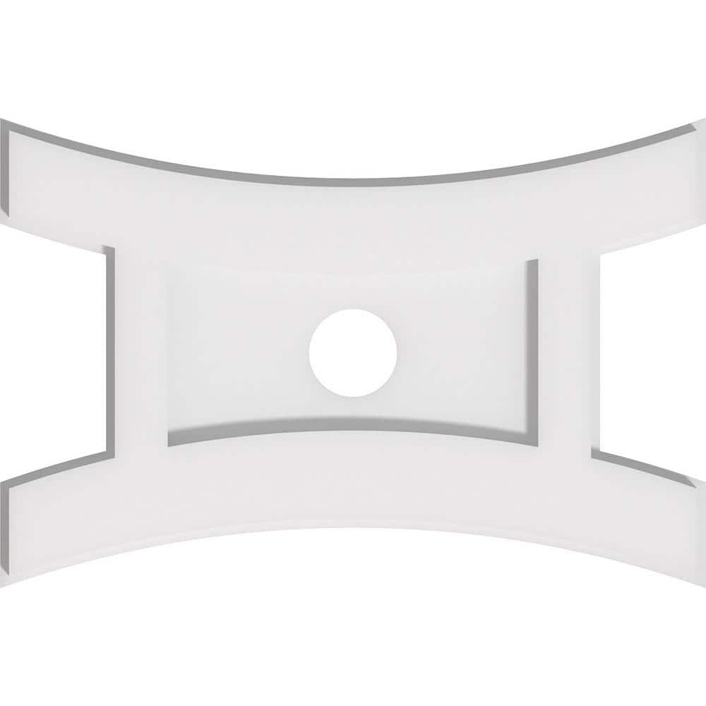 Haven White PVC Contemporary Ceiling Medallion