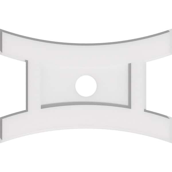 Ekena Millwork 16 in. x 10.62 in. x 1 in. Haven Architectural Grade PVC Contemporary Ceiling Medallion