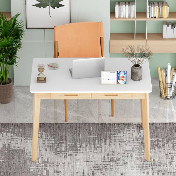 Flash Furniture 2792-WH ノートパソコンデスク ホワイト Amazon.com: Flash Furniture Highland Park White Computer Desk with