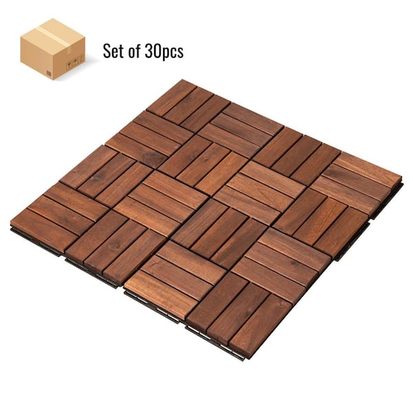 Reviews for GOGEXX 12 in. x 12 in. Checker Pattern Acacia Wood