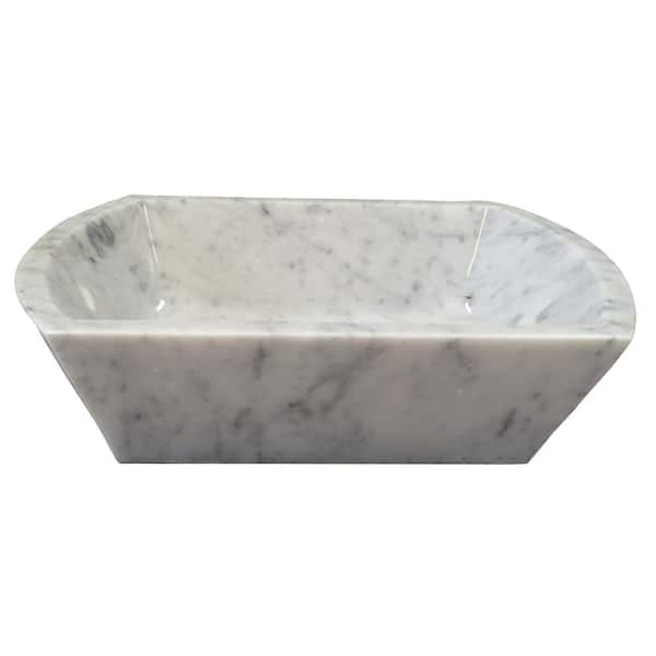 Barclay Products Mayon in Polished Carrara Marble Vessel Sink