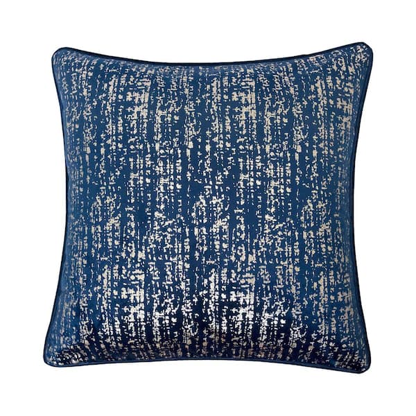 Furniture of America Metallic Blue Decorative Pillow (Set of 2)