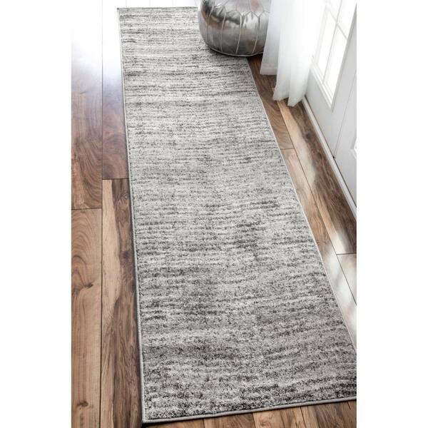 Sherill Modern Ripples Gray 3 ft. x 20 ft. Runner Rug