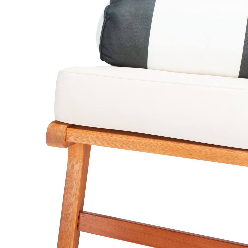 Sao Paulo Inspired 4-Piece Outdoor Living Set with Black & White Accent Pillows