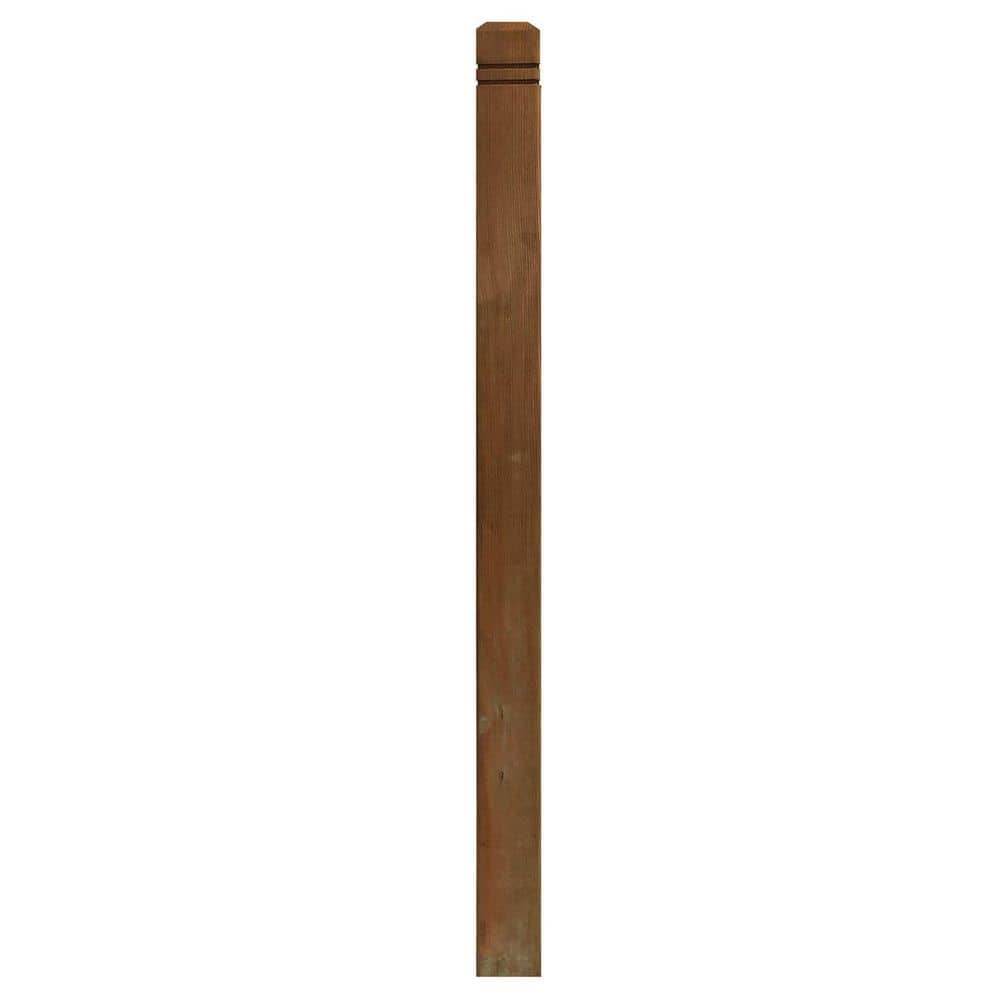 NUVO IRON 4 in. L x 4 in. W x 4.5 ft. H Red Pine Pressure Treated Wood ...