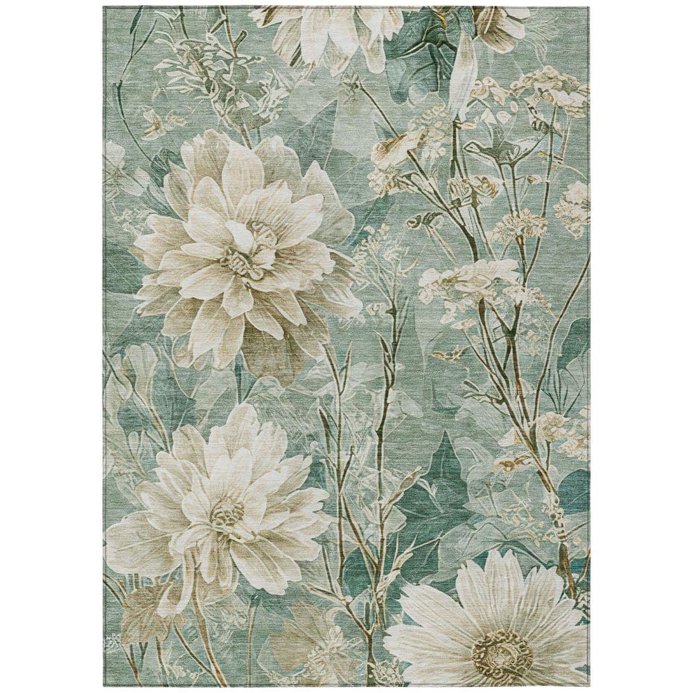 Chantille Machine Washable Indoor/Outdoor Abstract ACN2882 Aloe 5 ft. x 7 ft. 6 in. Area Rug price history on PriceWatchPro