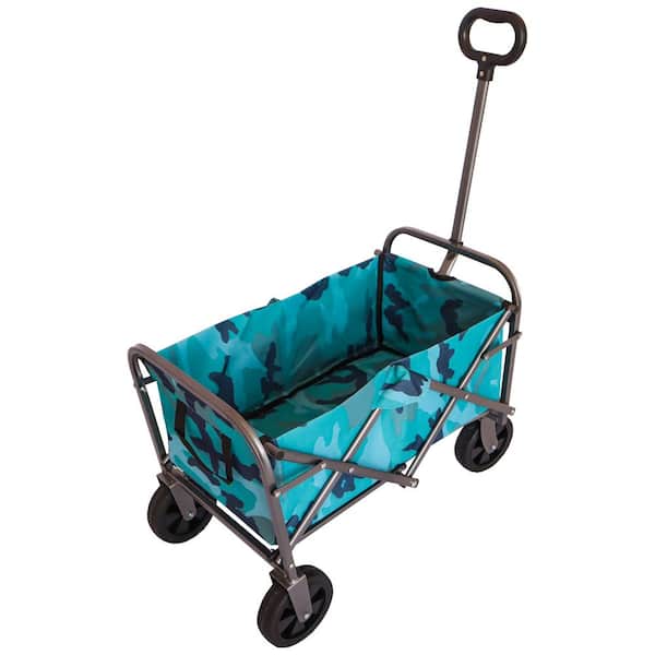 Otryad 9.88 cu. ft. Oxford Fabric Multipurpose Micro Collapsible Beach Trolley Garden Cart, Camping Folding Wagon for Outdoor