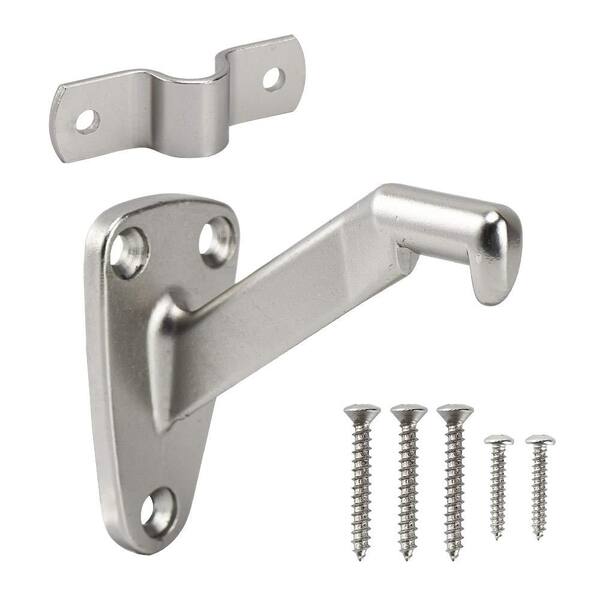 Angel Sar White Heavy-Duty Handrail Stair Brackets, Hand Rail Bracket for Stairways Handrail, Staircase Bracket (6-Pack)