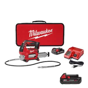 Milwaukee M18 18V Lithium Ion Cordless Grease Gun 2 Speed with 1