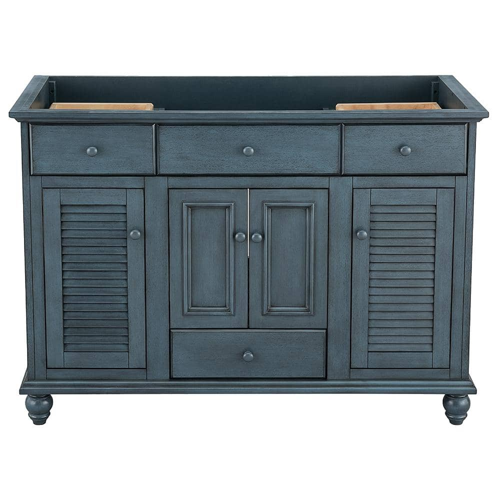 Home Decorators Collection Cottage 48 In X 21 5 8 In Vanity Cabinet Only In Harbor Blue Ctba4822d The Home Depot