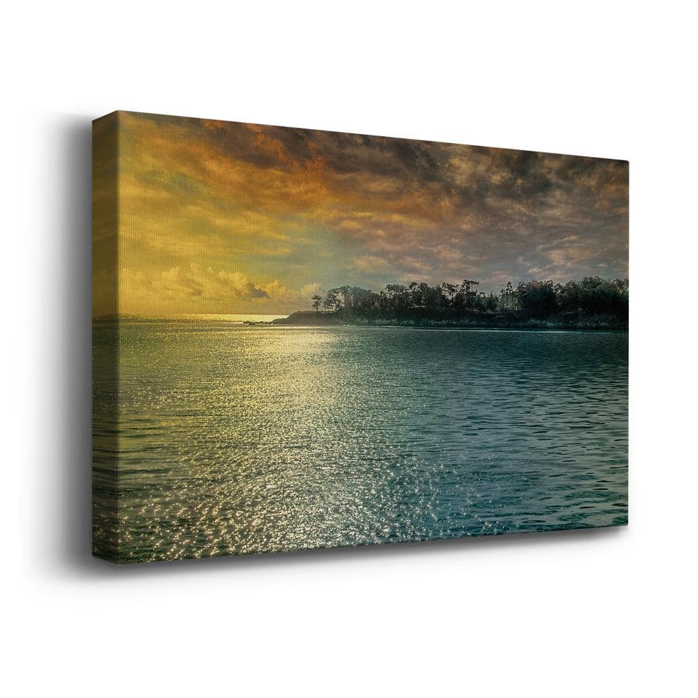 Mystic Island Scenic Landscape Multi Colored Canvas Wall Art 36 in.